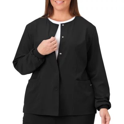 Jockey 2356 Snap Front Womens Plus Scrub Jackets
