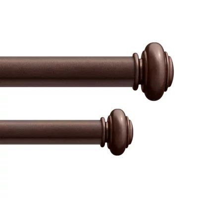 Deco Window End Cap Double Curtain Rod