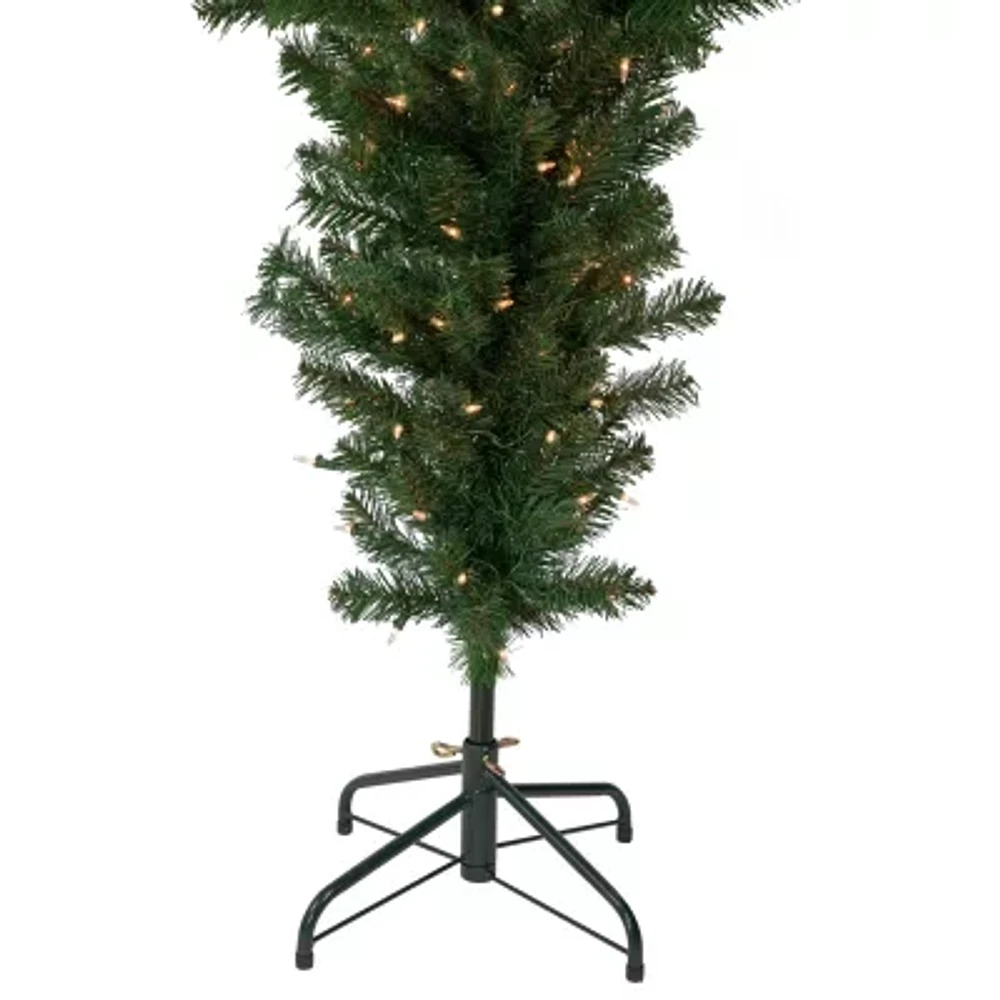 Northlight Medium Upside Down Spruce Artificial Clear Lights 5 1/2 Foot Pre-Lit Christmas Tree