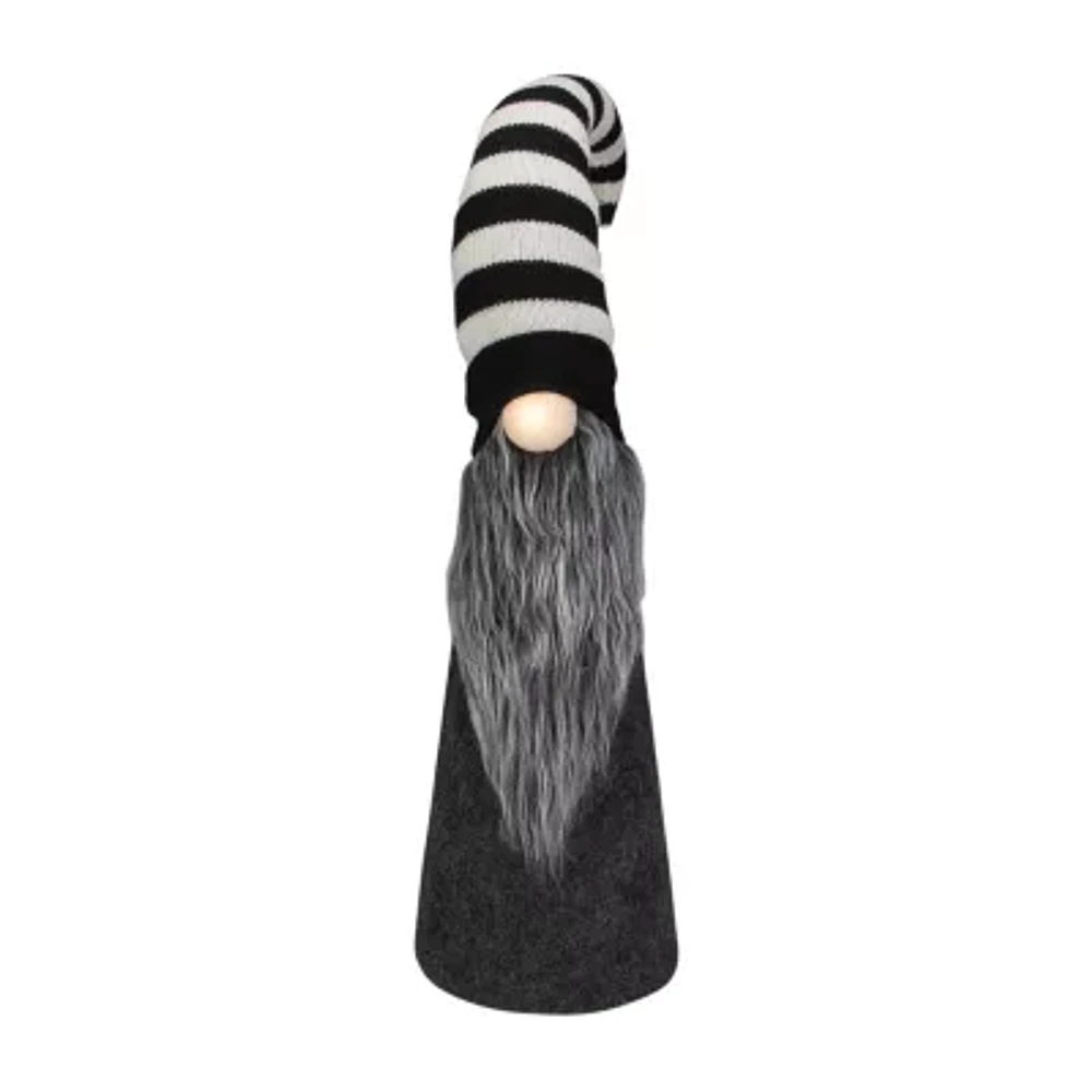 Northlight 27in Led Lighted Black And White Striped Christmas Christmas Gnome