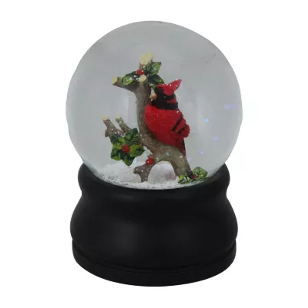 Northlight 5.75in Red Cardinal On Branch Musical Christmas Christmas Snow Globe