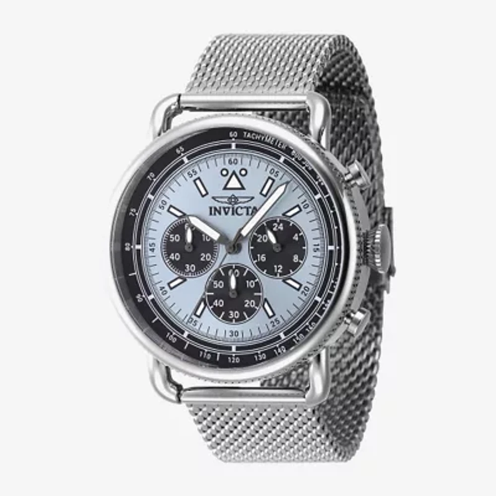 Invicta Mens Gray Stainless Steel Bracelet Watch 47359