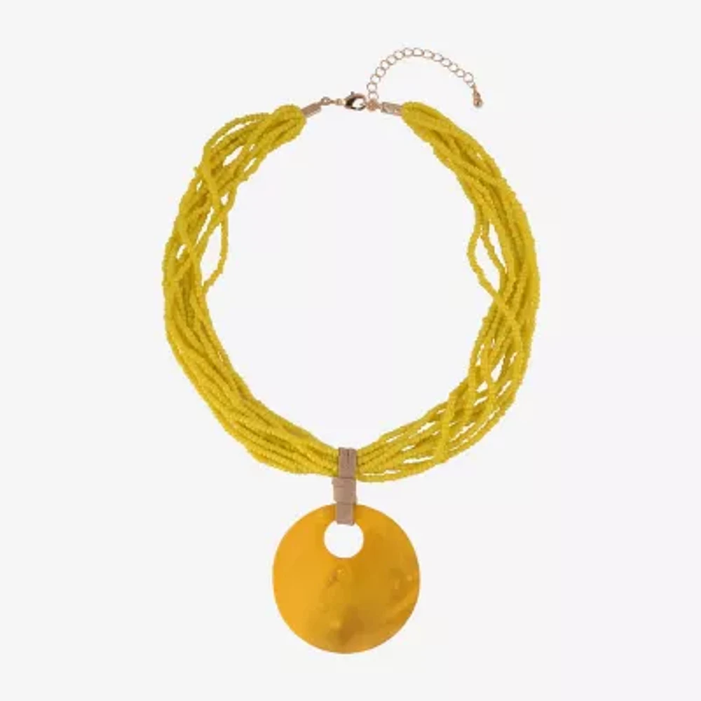Mixit Womens 16 Inch Beaded Necklace