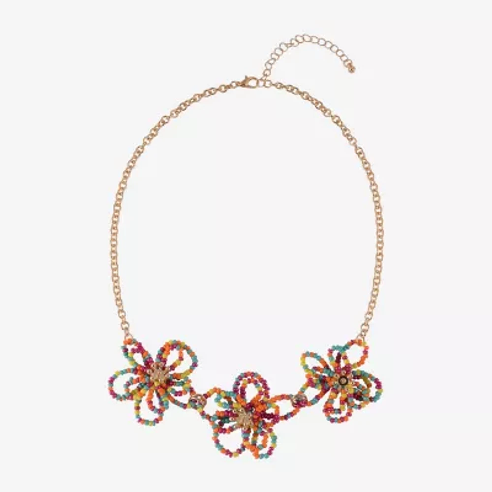 Mixit Womens 18 Inch Beaded Necklace