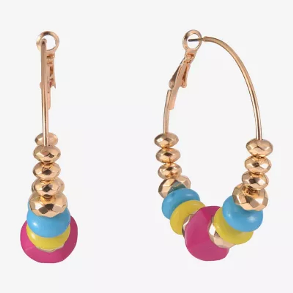 Mixit Womens 45.1mm Hoop Earrings