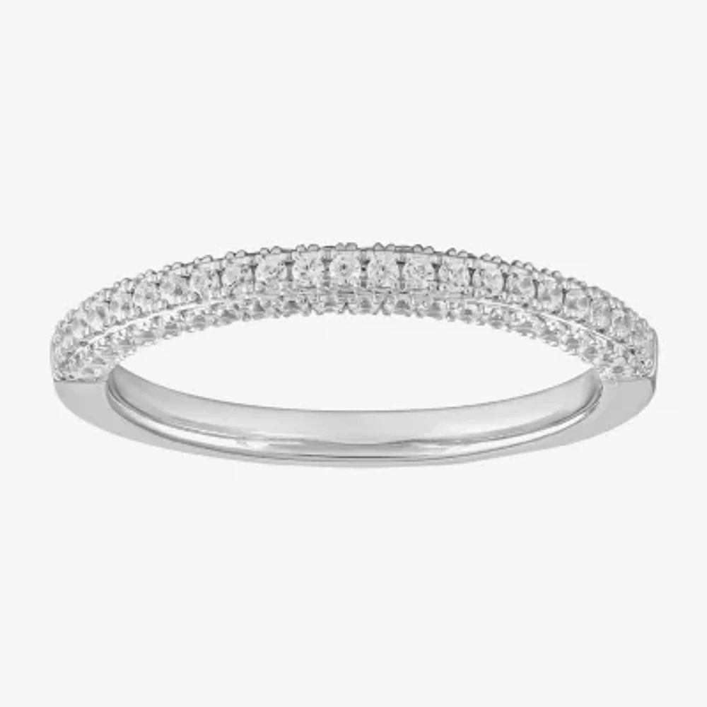 G / I1) Womens 3/ CT. T.W. Lab Grown White Diamond 10K Gold Wedding Band