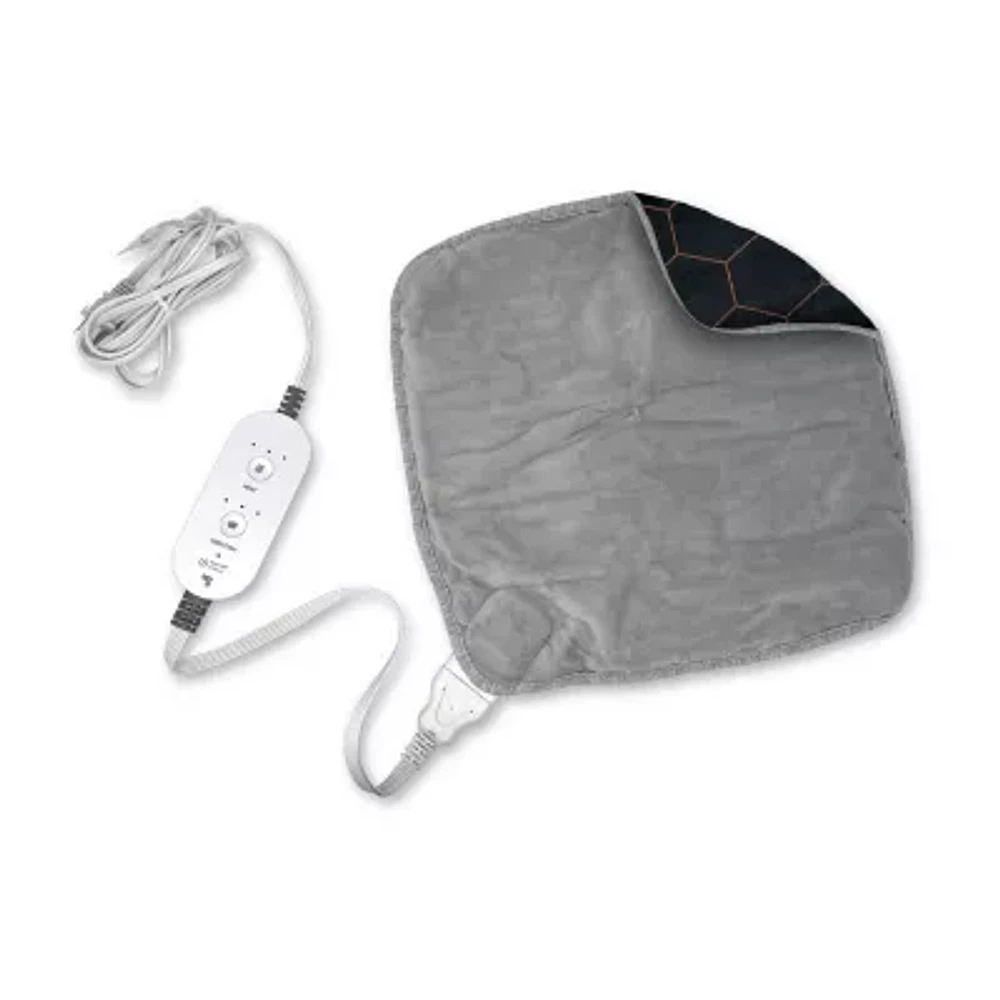 Sharper Image Calming Heat Copper + Charcoal Massaging Contour Compression Wrap