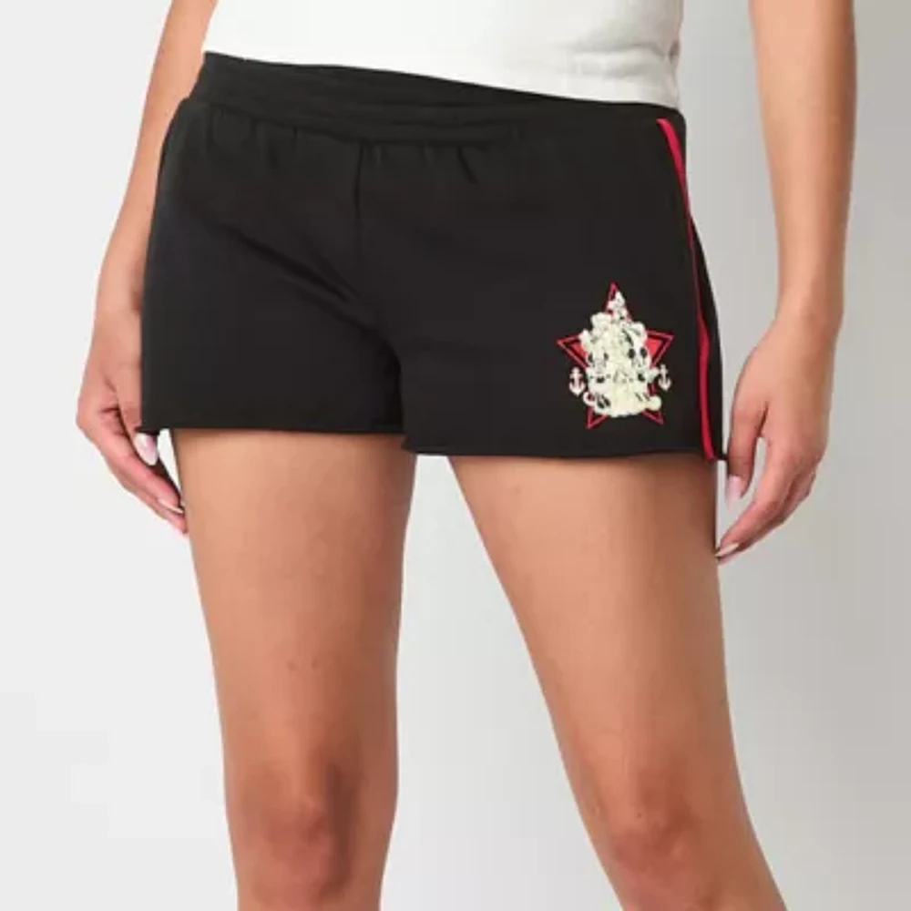 Mickey And Friends Fleece Short Womens Low Rise Juniors Pull-On