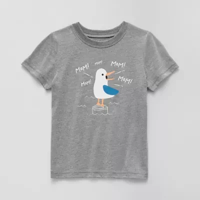 Okie Dokie Toddler & Little Boys Crew Neck Short Sleeve Regular Fit Graphic T-Shirt