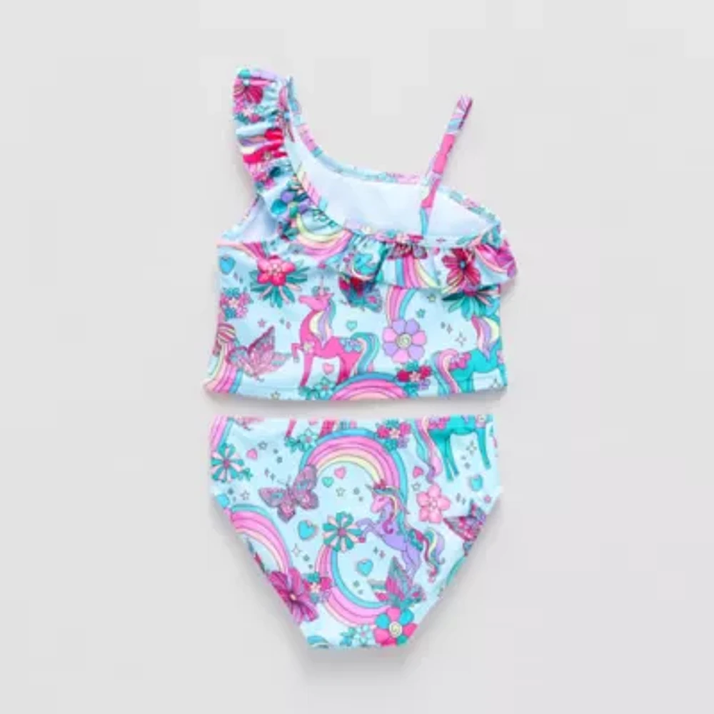 Okie Dokie Unicorn Toddler Girls 2-pc. Tankini Set