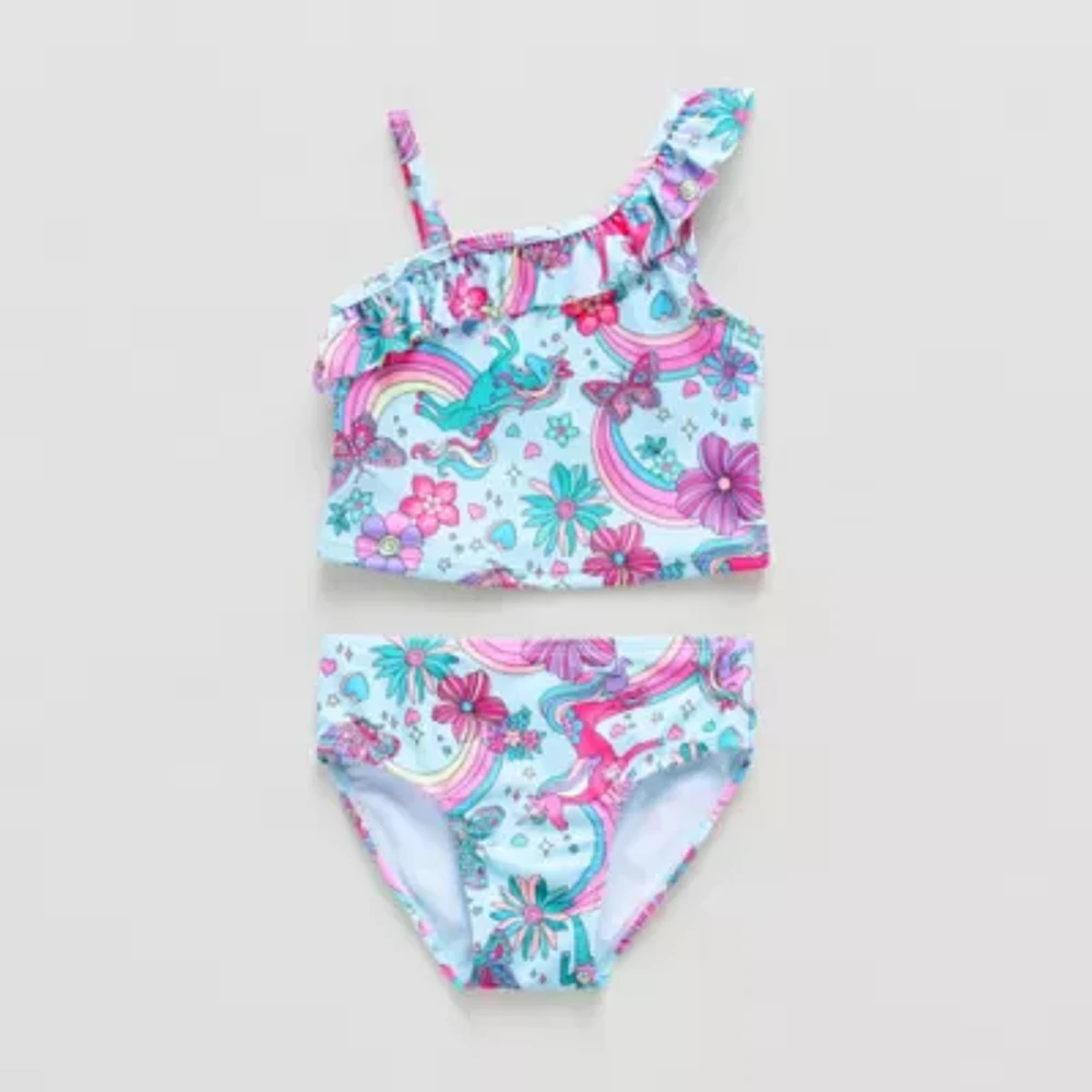 Okie Dokie Unicorn Toddler Girls 2-pc. Tankini Set