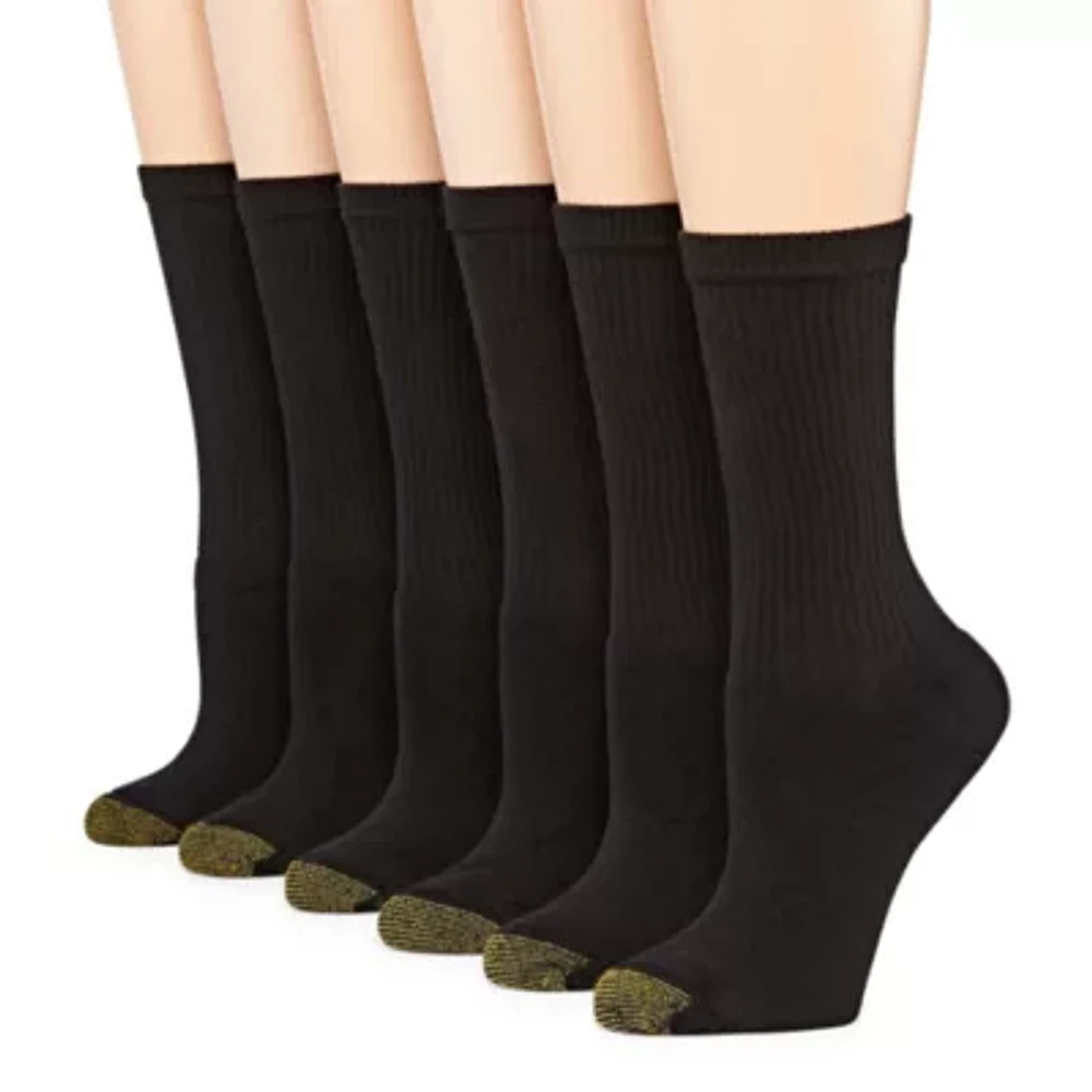Gold Toe Sport Womens 6 Pair Crew Socks