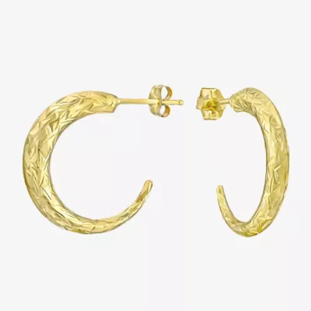 C-Hoop Womens 10K Gold 20mm Round Hoop Earrings