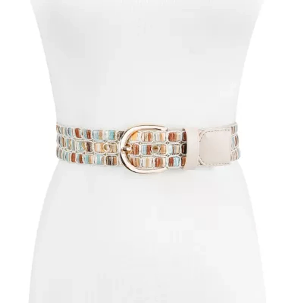 JS Jessica Simpson Shimmer Woven Womens Belt