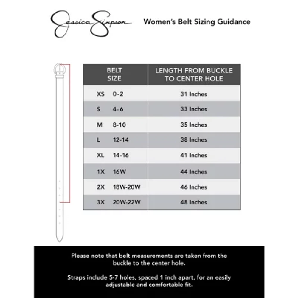 JS Jessica Simpson Shimmer Woven Womens Belt