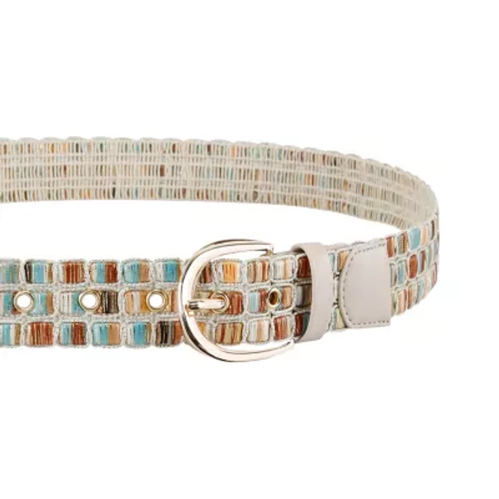 JS Jessica Simpson Shimmer Woven Womens Belt