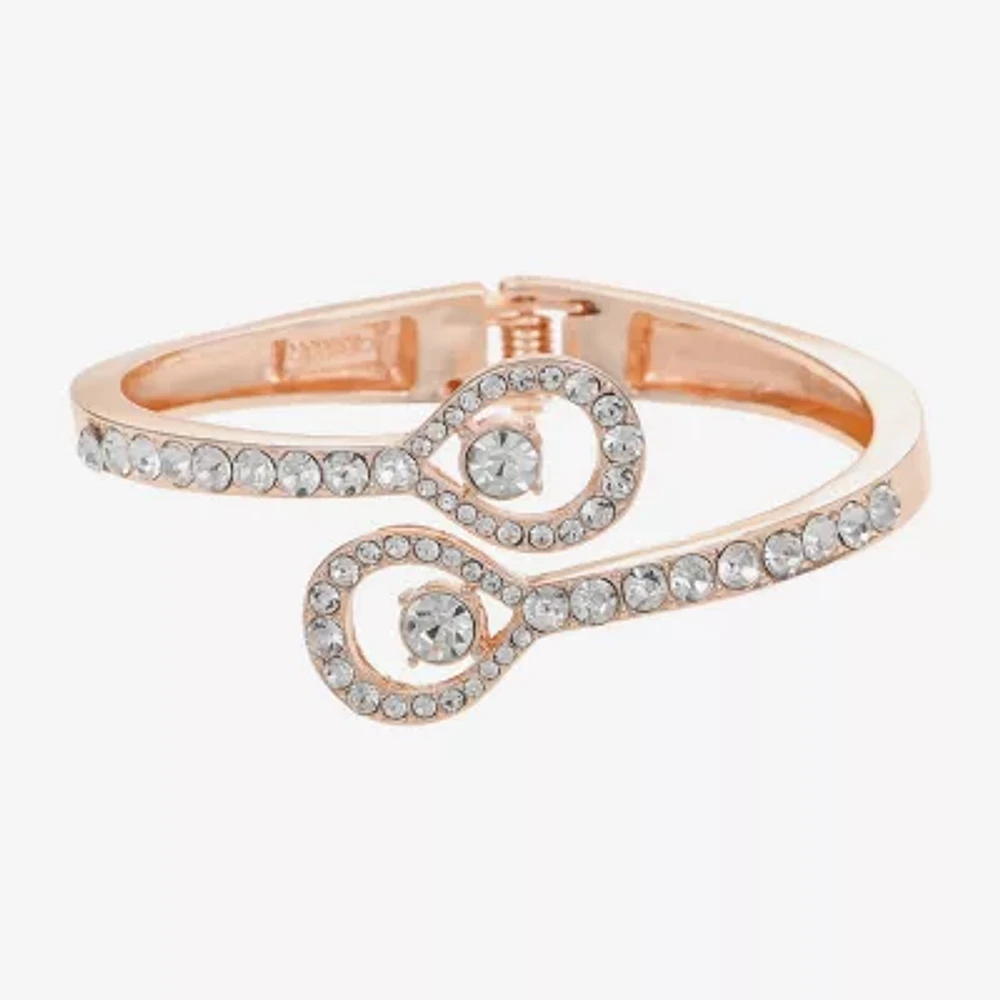 Monet Jewelry Rose Tone Womens Glass Bangle Bracelet