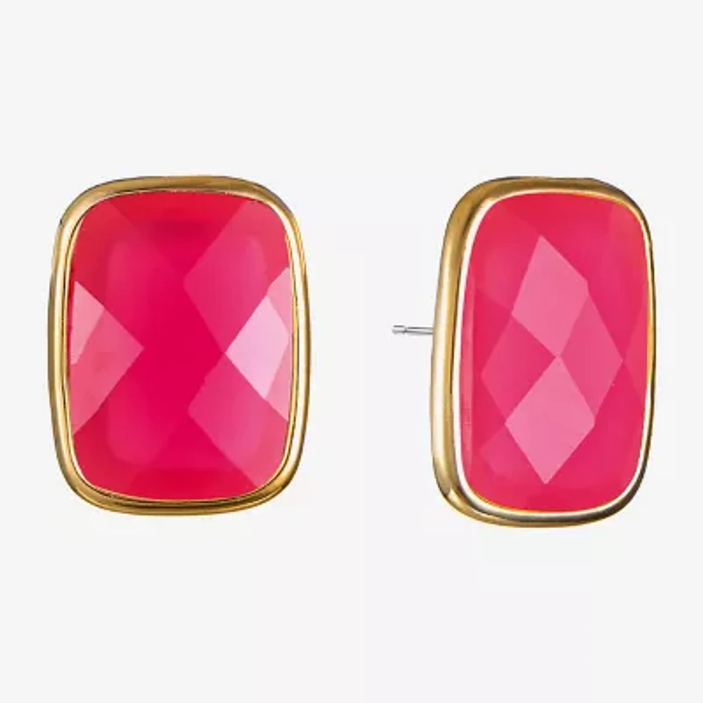 Liz Claiborne 25mm Rectangular Stud Earrings