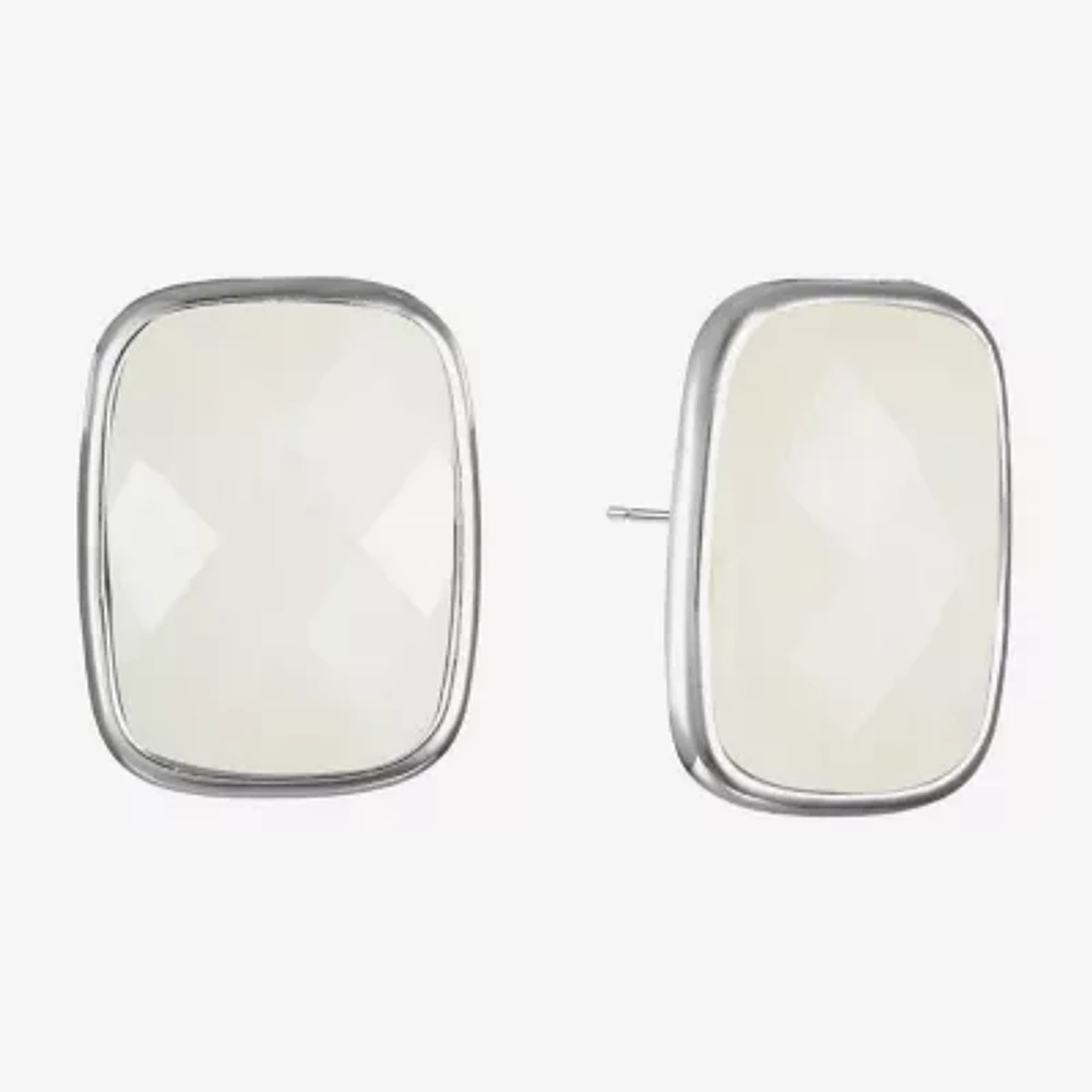 Liz Claiborne 25mm Rectangular Stud Earrings