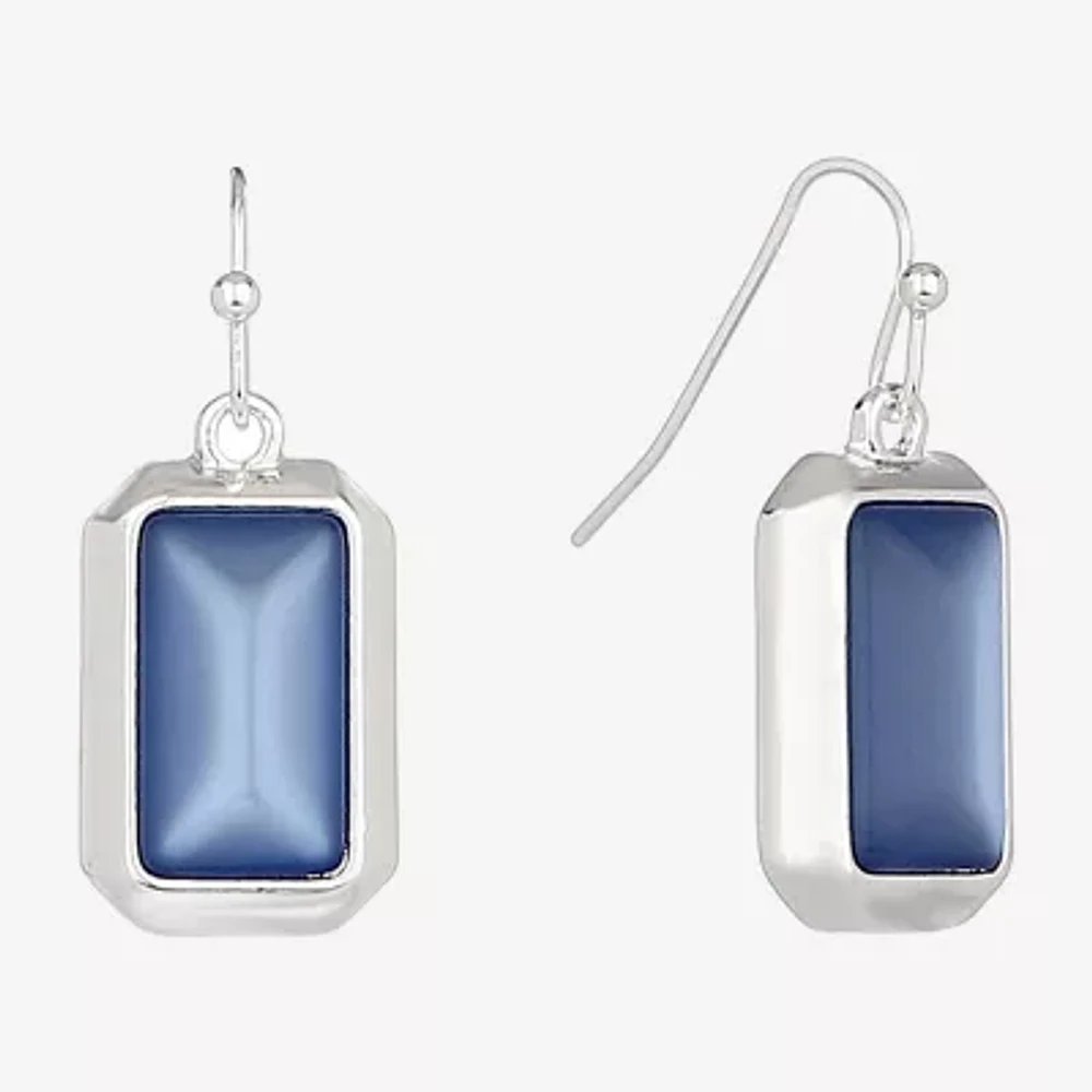 Liz Claiborne Womens Rectangular Drop Earrings