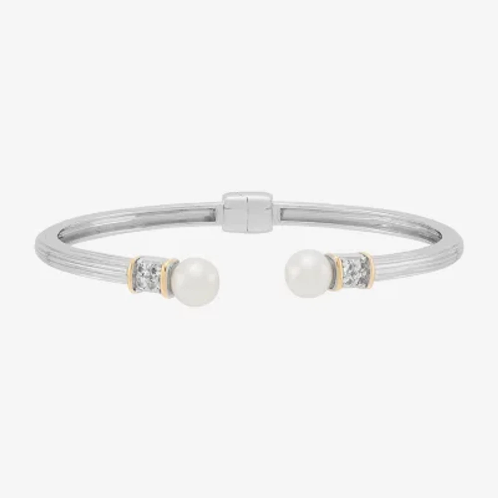 Limited Quantities! Womens White 14K Gold Sterling Silver Cuff Bracelet