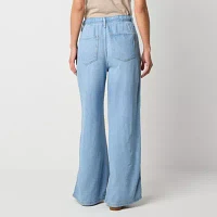 a.n.a Soft Drape Womens High Rise Wide Leg Jean