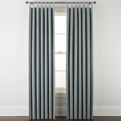 Linden Street Naturals 3-Ways To Hang Rod Pocket Back Tab 100% Blackout Single Curtain Panel