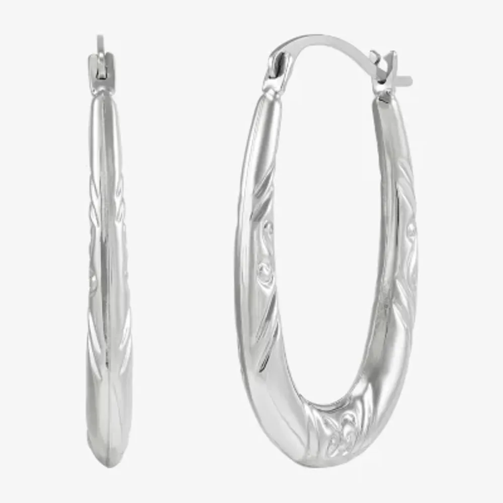 Womens 14K Gold 15.8mm Round Hoop Earrings