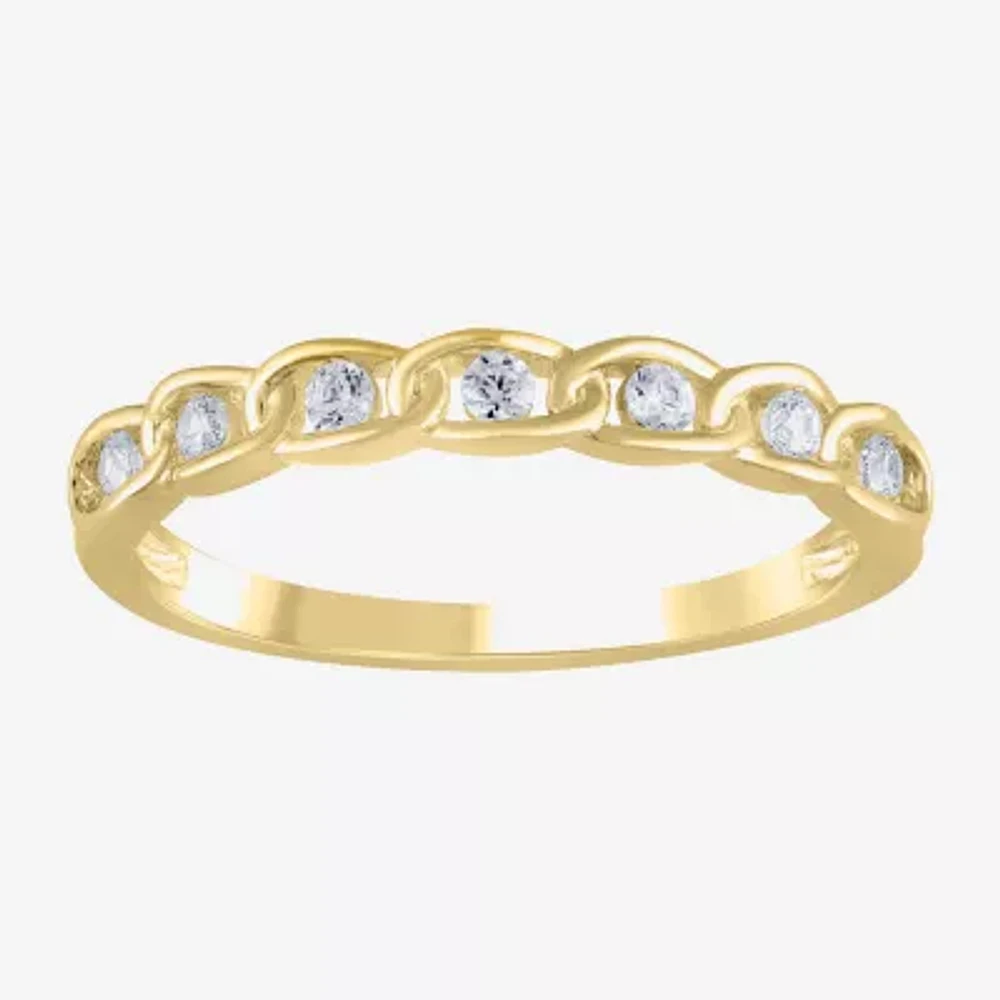 (H / I1) Womens 1/6 CT. T.W. Lab Grown White Diamond 10K Gold Wedding Band