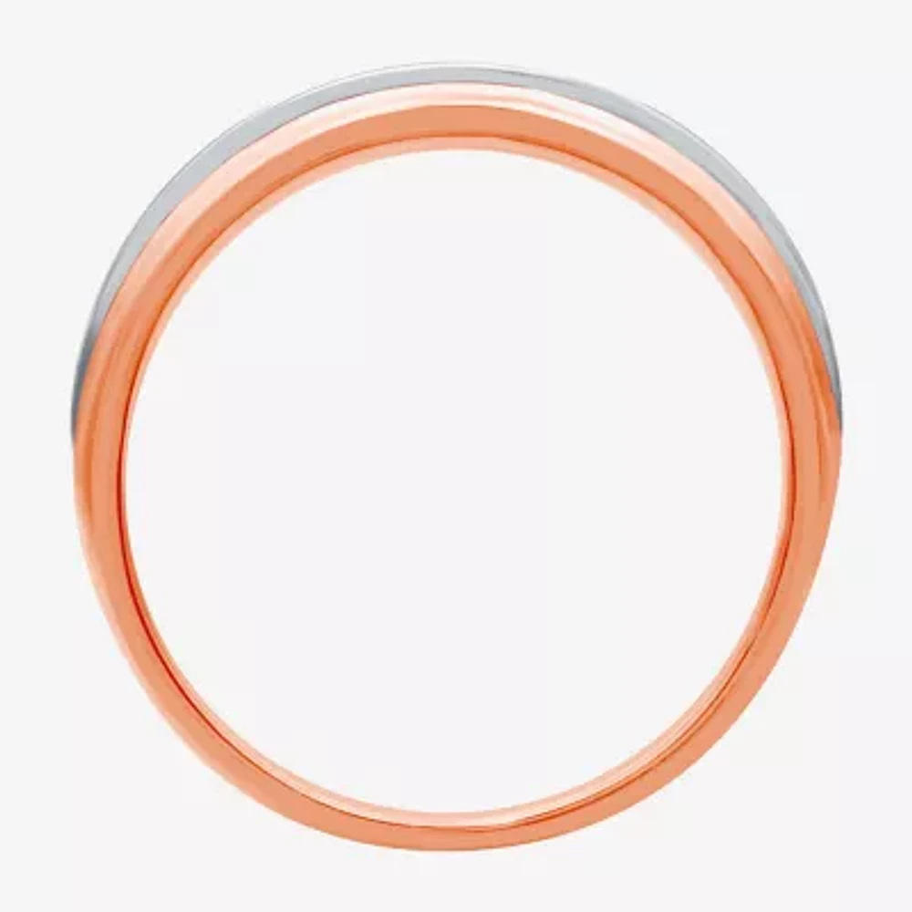 I Said Yes (H-I / I1) Mens 1/4 CT. T.W. Lab Grown White Diamond 14K Two Tone Gold Over Silver Wedding Band