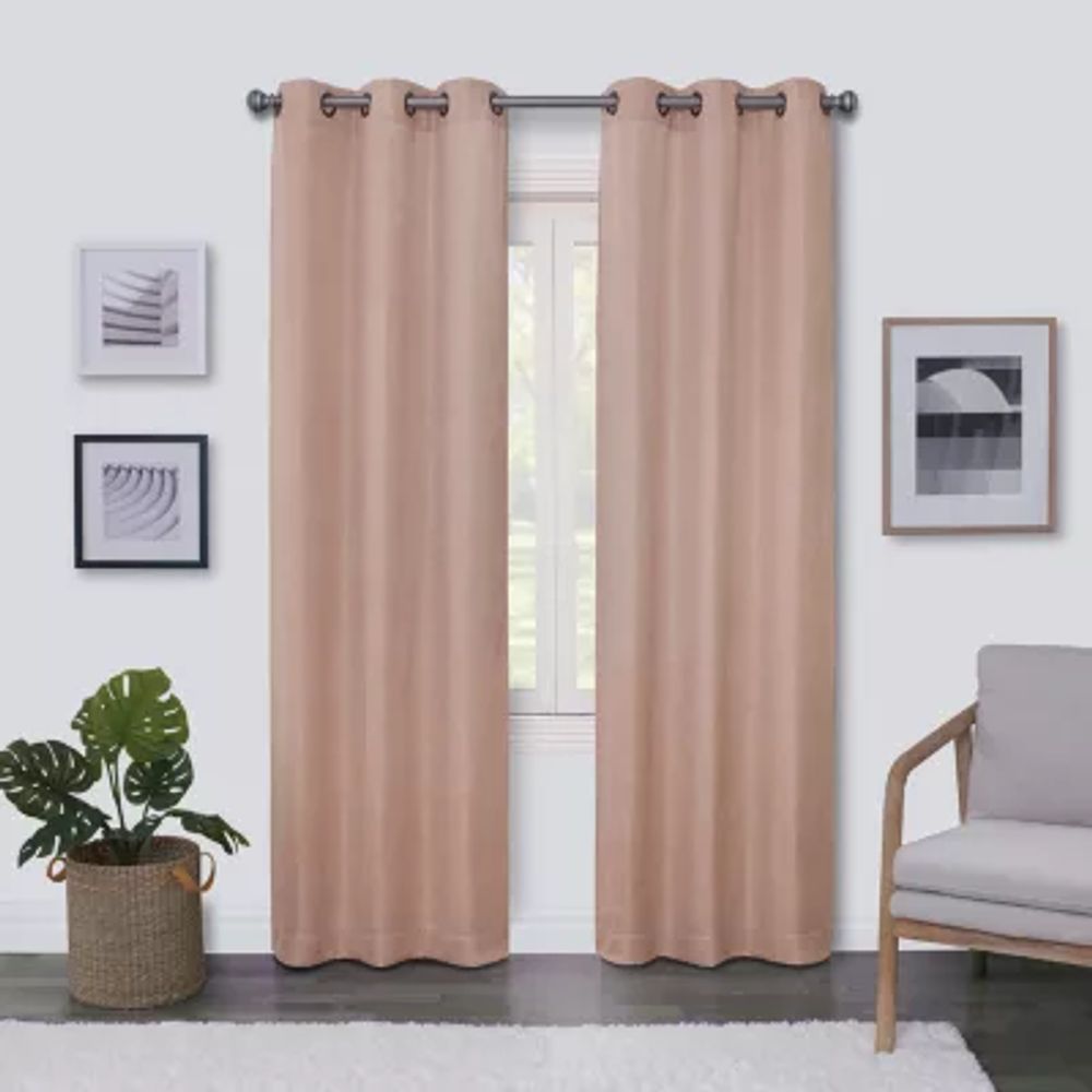 Regal Home Surfaces Solid Grommet Top Light-Filtering Single Curtain Panel