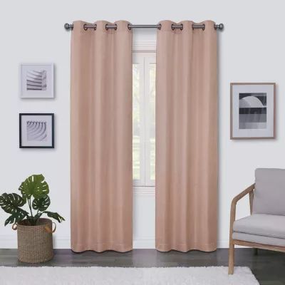 Regal Home Surfaces Solid Grommet Top Light-Filtering Single Curtain Panel