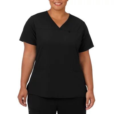 Jockey 2299 Womens Plus V Neck Short Sleeve Stretch Fabric Scrub Top