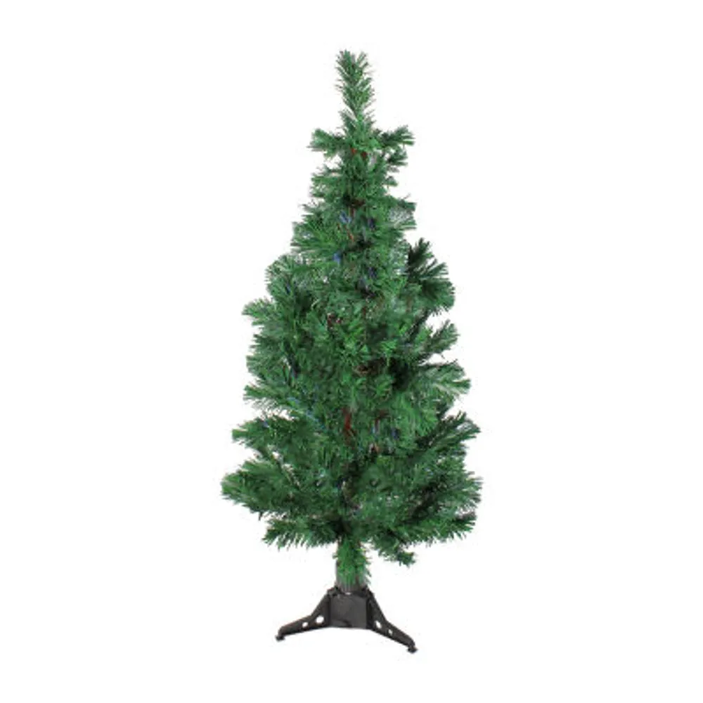 4' Pre-Lit Artificial Spiral Pine Christmas Tree - Multi Color Lights