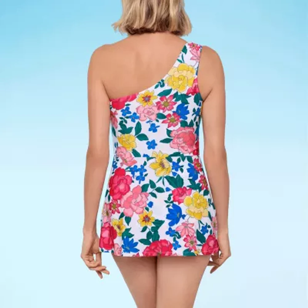 Liz Claiborne Womens Floral Swim Dress