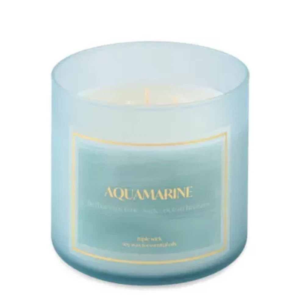Distant Lands Aquamarine 3-Wick Scented Jar Candle