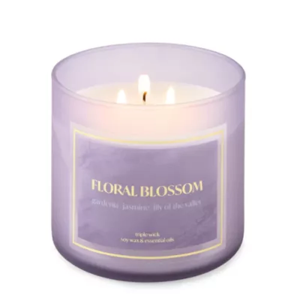 Distant Lands Floral Blossom 3-Wick Scented Jar Candle