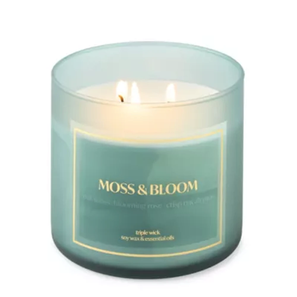Distant Lands Moss & Bloom 3-Wick Scented Jar Candle