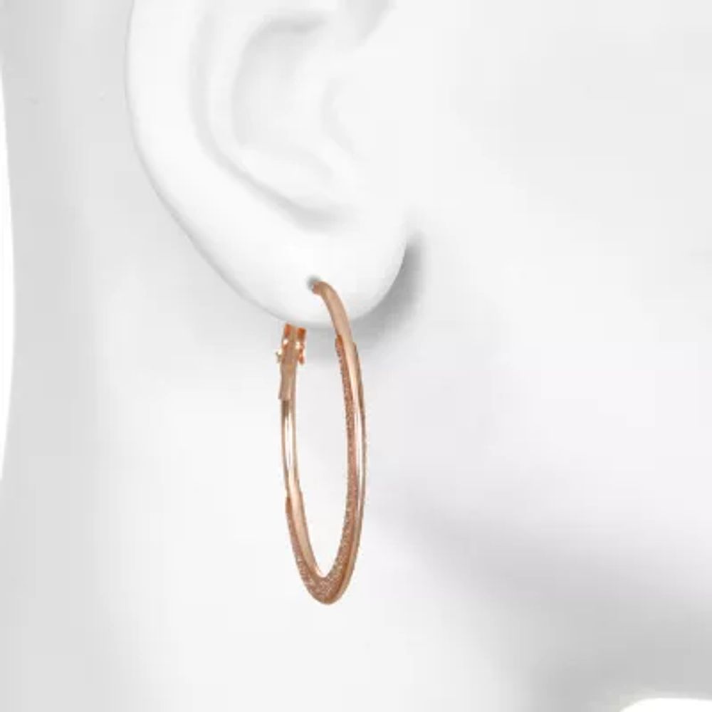 Bijoux Bar Delicates Womens 41.3mm Hoop Earrings