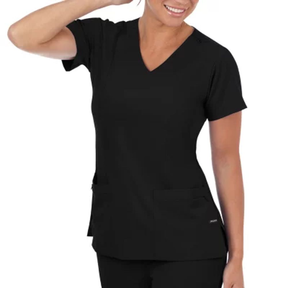Jockey 2306 Womens V Neck Short Sleeve Stretch Fabric Scrub Top