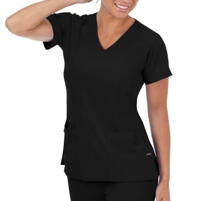 Jockey 2306 Womens V Neck Short Sleeve Stretch Fabric Scrub Top