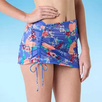 Decree Womens Neon Tie-Dye Juniors Skirt Swimsuit Cover-Up