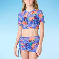 Decree Floral Swimsuit Cover-Up Tops Juniors