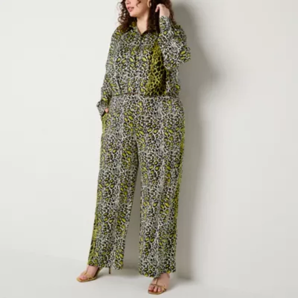 Bold Elements Womens Straight Mid Rise Plus Trouser