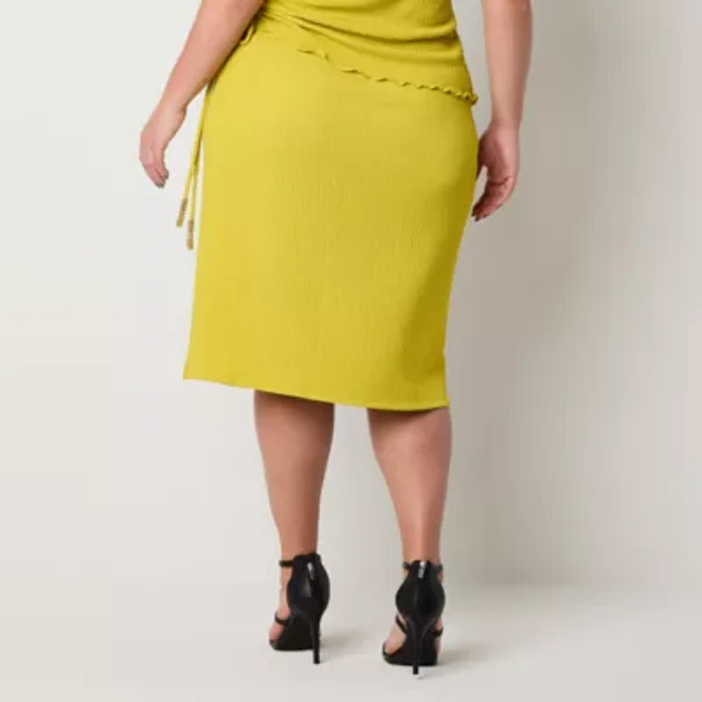 Bold Elements Womens Plus Wrap Skirt