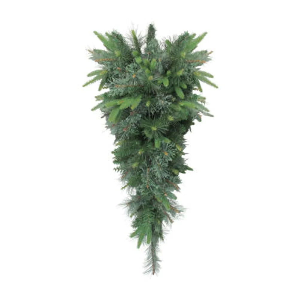 36'' Ashcroft Cashmere Pine Artificial Christmas Teardrop Swag Unlit