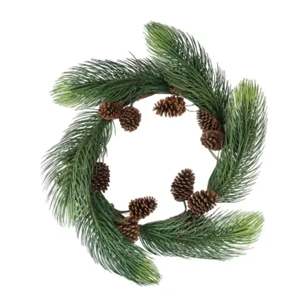Long Pine Needle Artificial Christmas Wreath - 30-Inch Unlit