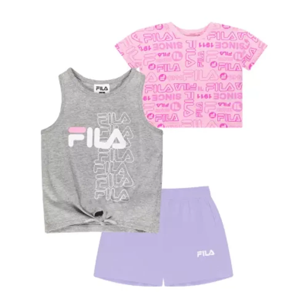 FILA Big Kid Girls 3-pc. Short Set