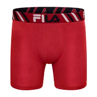 FILA Ultra Soft Stretch No Fly Mens 4 Pack Boxer Briefs