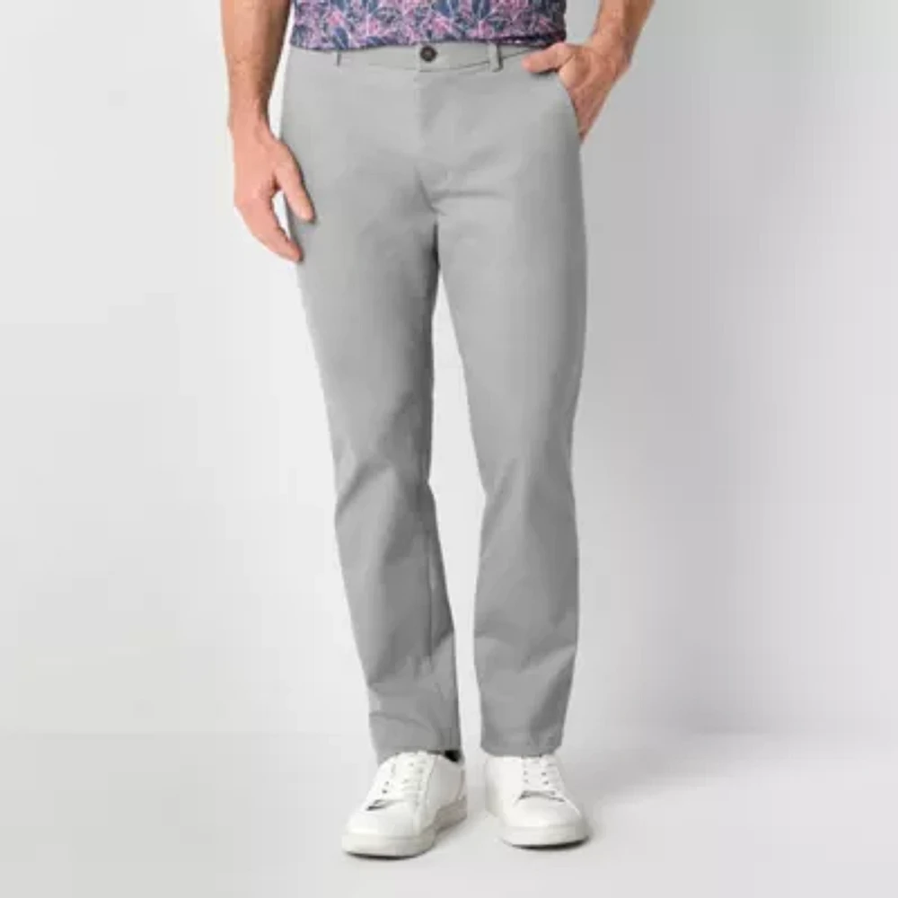 St. John's Bay Stretch Chino Mens Tapered Slim Fit Flat Front Pant